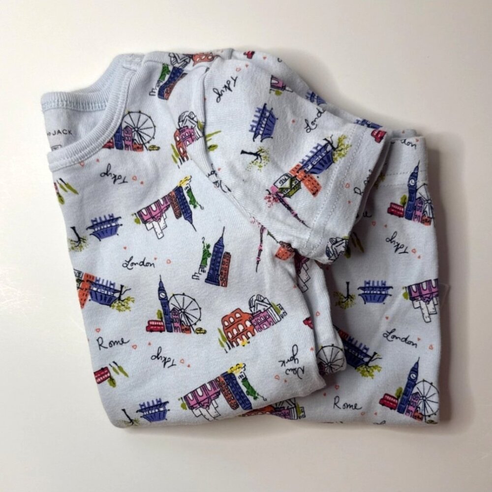 Janie & Jack Kids Good Night Short Pajamas in Cityscapes 6 London Rome‎ Tokyo